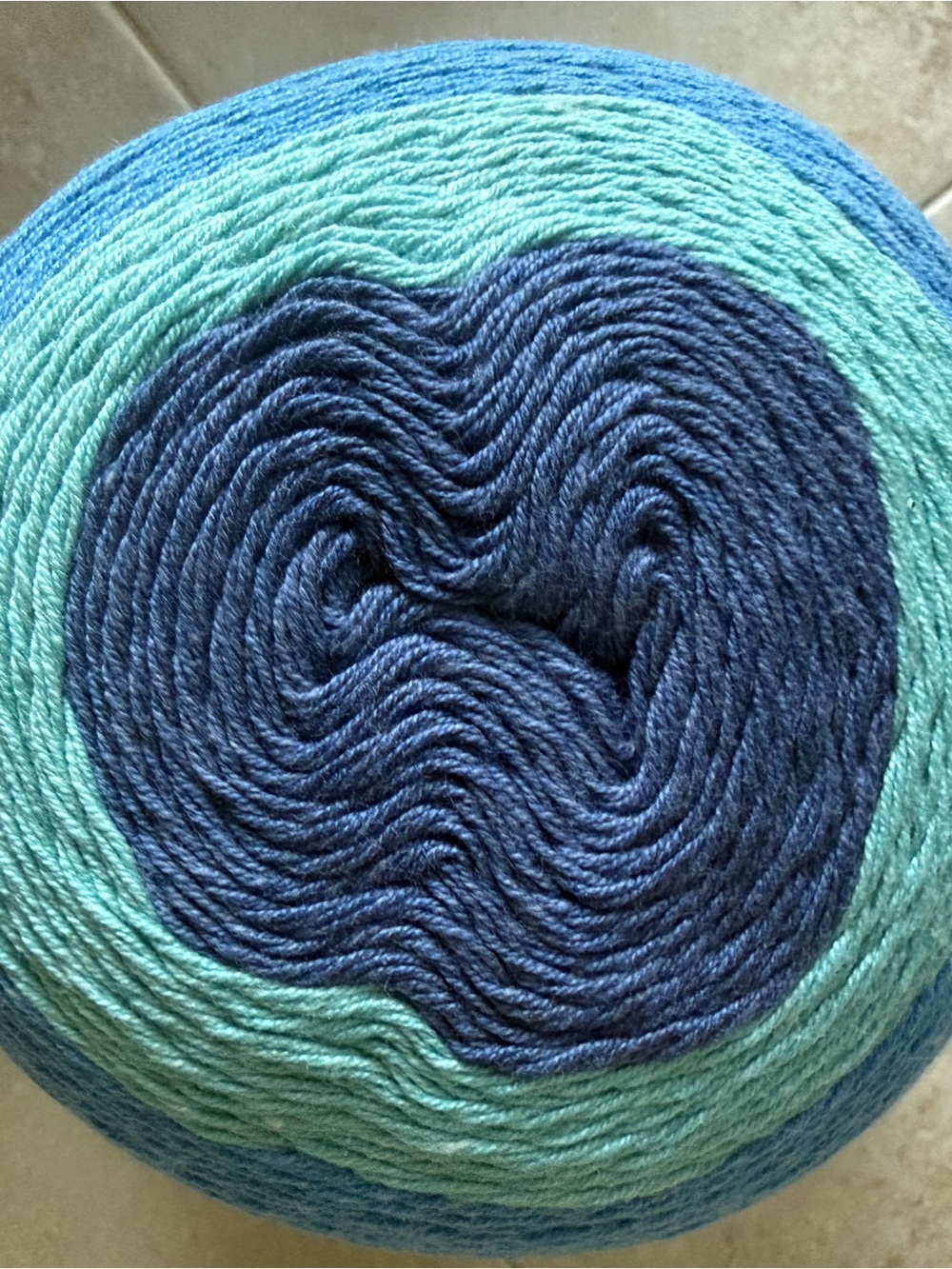 Red Heart "It's a Wrap" Yarn - Light/Dark Blue - Documentary